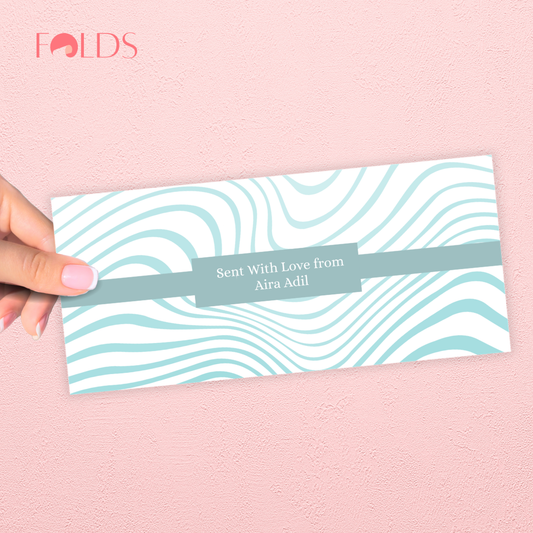 Aqua Ripple Envelope