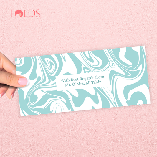 Aqua Swirl Envelope