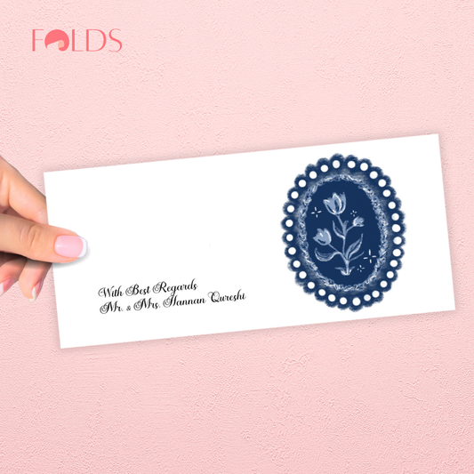 Blue Cameo Envelope
