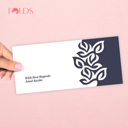 Navy Cutout Envelope