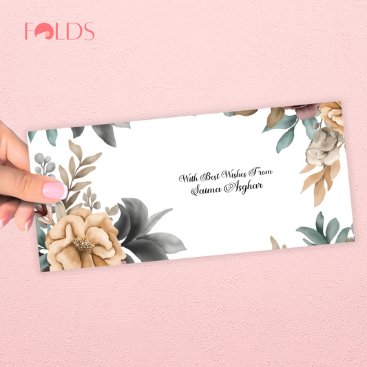 Brown Floral Envelop