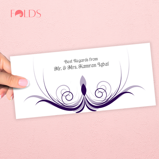 Plum Swirls Envelope