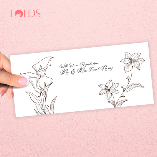Floral Outline Envelope