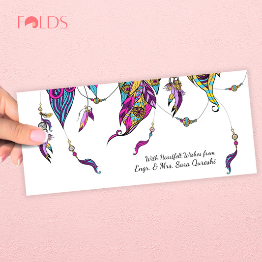 Whimsical Feathers Envelope