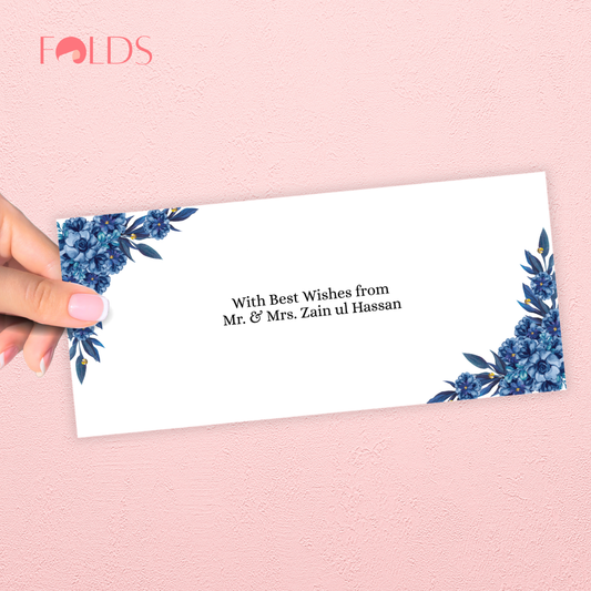 Indigo Petal Envelope