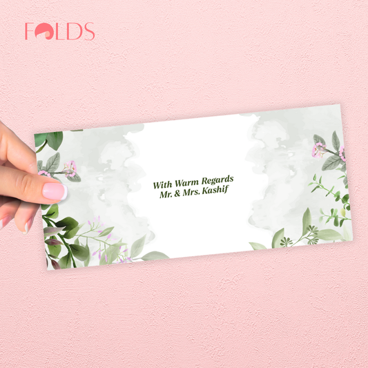 Watercolor Leaf Envelope