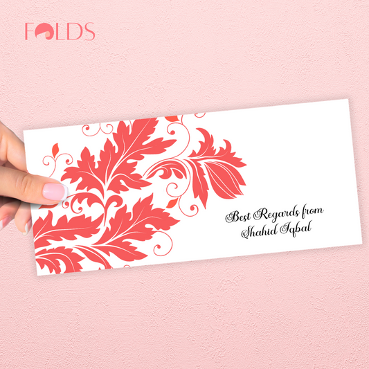Coral Leaf Envelope