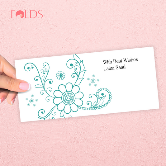 Teal Henna Envelope