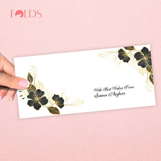 Black Floral Envelop