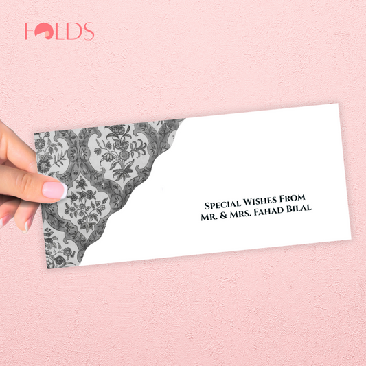 Charcoal Scroll Envelope