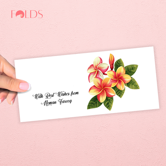 Tropical Plumeria Envelope