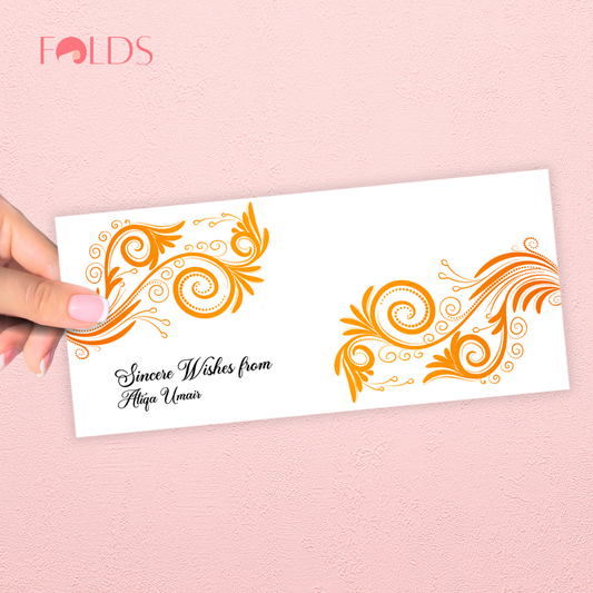 Saffron Scroll Envelope