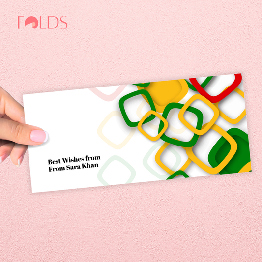 Vibrant Squares Envelope