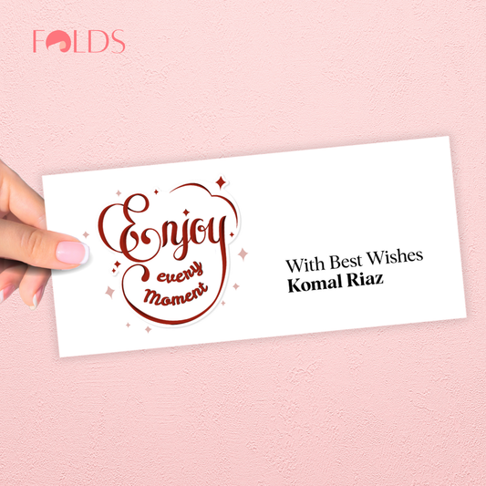 Maroon Script Envelope