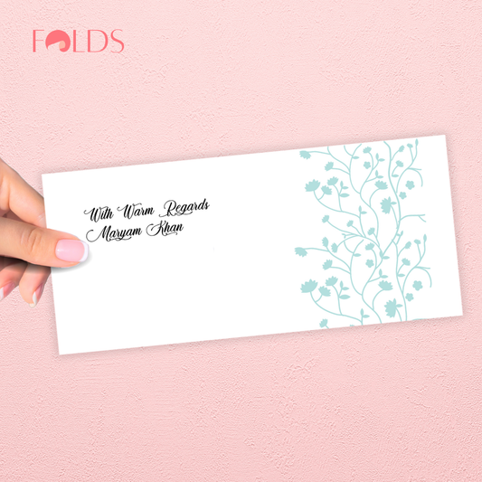 Aqua Vine Envelope
